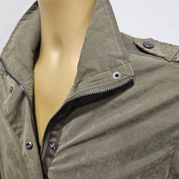 Hiking Outdoor Jacket Womens Sm Army Drab Green Cargo Utility Gorpcore Camping - Picture 3 of 7